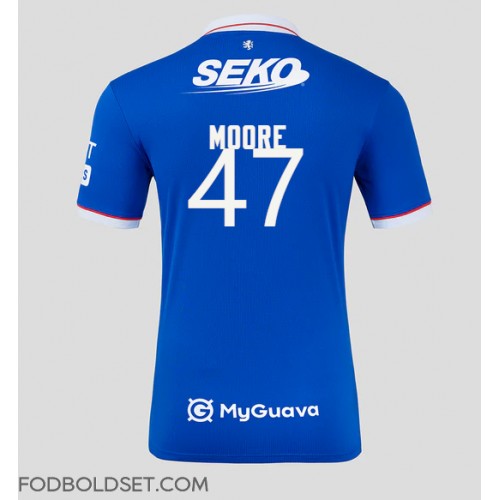 Rangers Mikey Moore #47 Hjemmebanetrøje 2025-26 Kortærmet